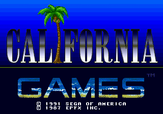 California Games (USA, Europe) Title Screen